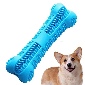 Soft Rubber Dog Toothbrush – 360° Puppy Chew Dental Toy